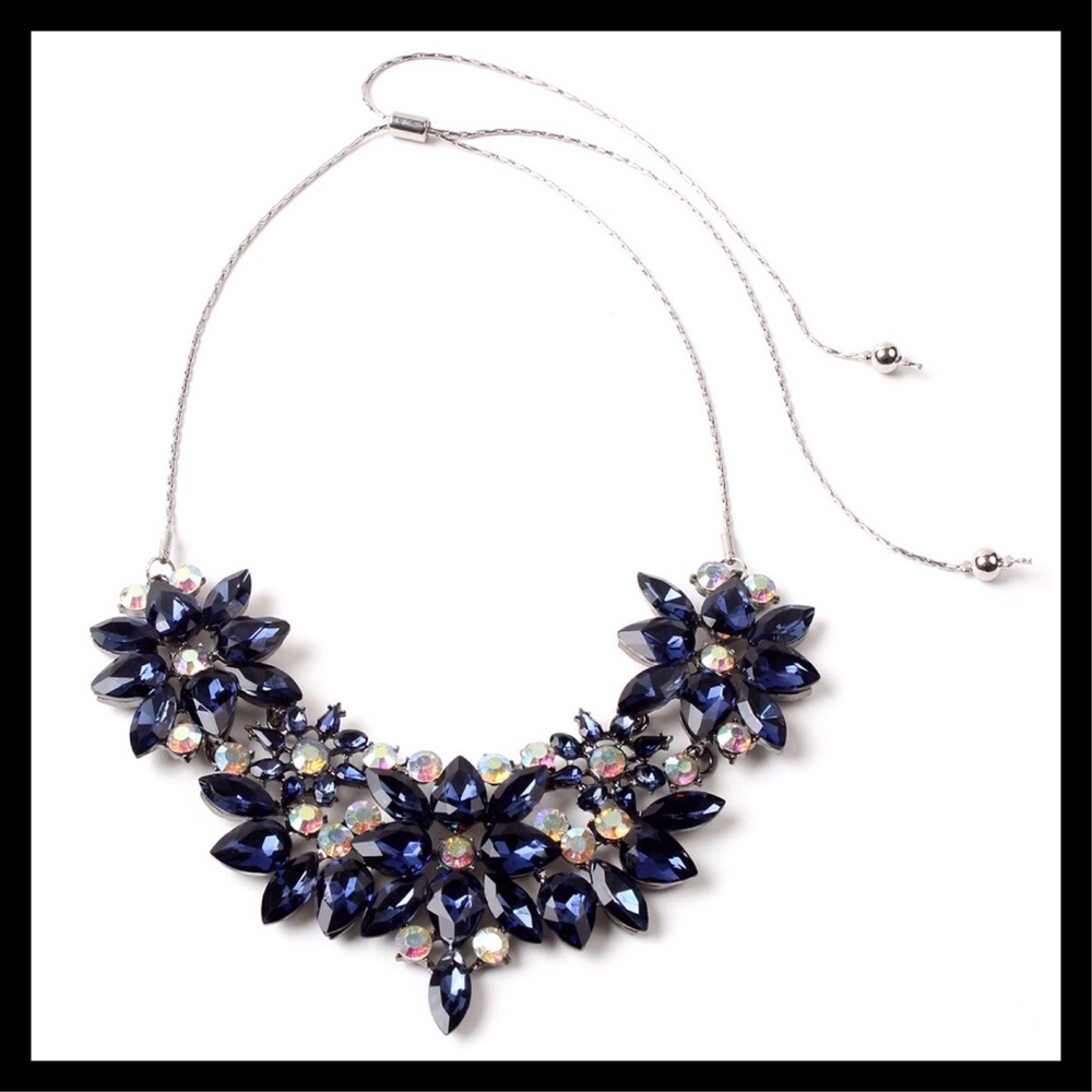 Amrita Signh Veronica Crystal Necklace Blue - Picture 1 of 2